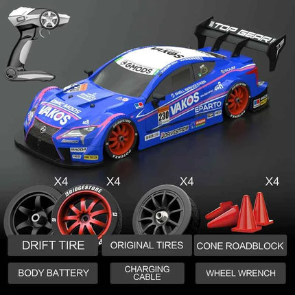 Rc Car 1:16 40km/H High-Speed Drift Remote Control Car 2.4Ghz 4WD Professional Competitive Modifiable Racing Car