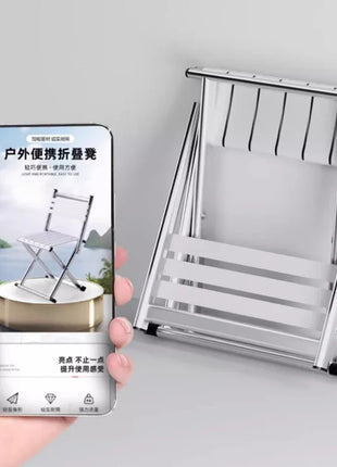 Sedia pieghevole Schienale Sedia pieghevole portatile da esterno Barbecue da campeggio Sgabello da pesca ultraleggero Mobili da esterno 자 캠핑자