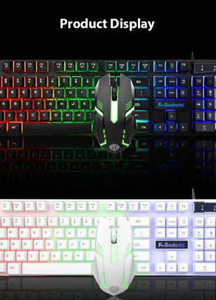 KM320 Keyboard And Mouse Set Waterproof Luminous Game Backlit Keyboard