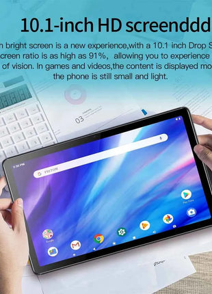 Nuovo Tablet Pro 2026 Aggiornato, 10.1 Pollici, Octa Core, 4GB+64GB ROM, Google Play, Dual SIM, Wi-Fi, Chiamate Telefoniche, 6000mAh