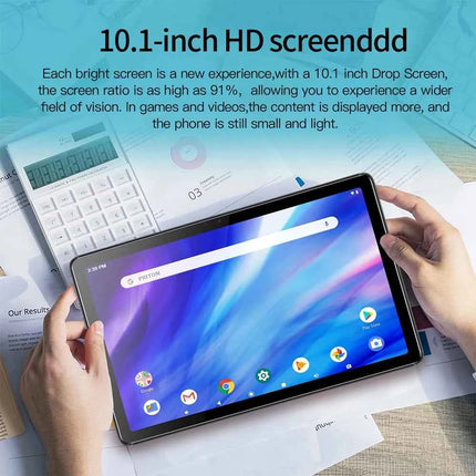 Nuovo Tablet Pro 2026 Aggiornato, 10.1 Pollici, Octa Core, 4GB+64GB ROM, Google Play, Dual SIM, Wi-Fi, Chiamate Telefoniche, 6000mAh