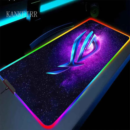 Mouse Pad Asus Rgb Gaming Mause Mat Anime Mats Gamer Rug Pc Xxl Cute Pads Large Game Keyboard Carpet Backlight Mousepad