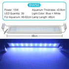 Aquarium LED Light Super Slim Fish Tank Aquatic Plant Grow Lighting Waterproof Bright Clip Lamp Blue LED 18-72cm for Plants 220v