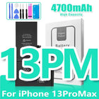 0 Cycle High Capacity Battery For iPhone 11 11Pro 12Pro 12 13 14 13Pro 14Pro Max Mini Phone Bateria + Free Tool Kit
