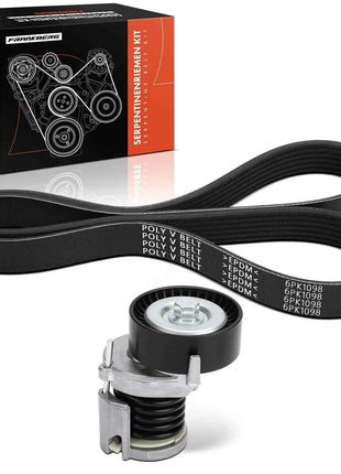 Frankberg 1x Set di cinghie a coste per VW Golf 5 6 Plus Seat Altea XL Leon Skoda Octavia I K046PK1098 7884-21794