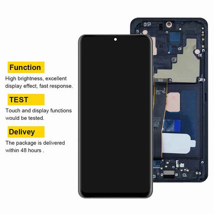AMOLED Per Samsung Galaxy S20Ultra G988 G988U G988B/DS Display LCD Touch Screen Digitizer con Cornice Per Samsumg S20 Ultra LCD