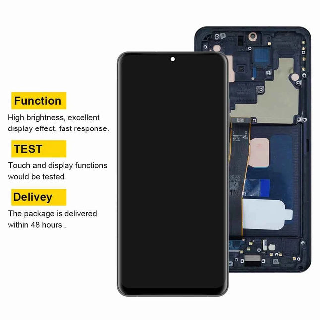AMOLED Per Samsung Galaxy S20Ultra G988 G988U G988B/DS Display LCD Touch Screen Digitizer con Cornice Per Samsumg S20 Ultra LCD