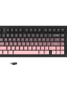 ATTACK SHARK M75 Wireless Membrane Gaming Keyboard with Knob&OLED Display Bluetooth/2.4Ghz Rainbow Backlit Gradient PBT Keycaps