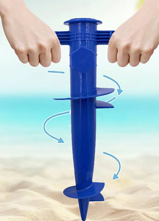 1Pc Ombrello Sabbia Ancoraggio Base di Plastica Regolabile Sole Spiaggia Patio Sabbia Terra Strumenti di Fissaggio Supporto di Ancoraggio Spike Auger Strumenti Sole