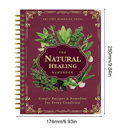 250x176x10mm Guida alla salute umana Libro Tema delle piante Mangiare Ricetta Rilegatura a spirale Libro naturale per la famiglia Adulto Anziani Chef Studio