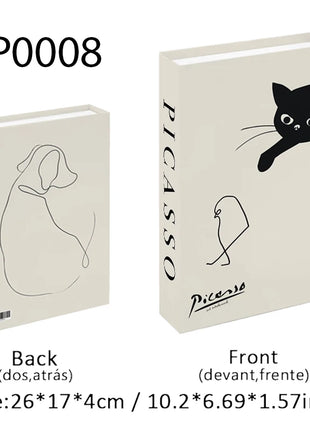 Boho Bauhaus Picasso Matisse Cucina Libri finti Decorazione Tavolino di moda di lusso Scatola portaoggetti decorativa Decorazione estetica