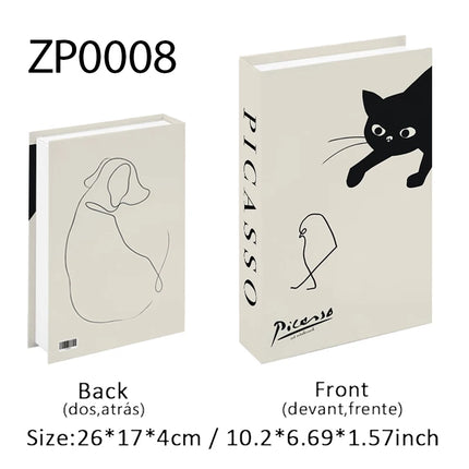 Boho Bauhaus Picasso Matisse Cucina Libri finti Decorazione Tavolino di moda di lusso Scatola portaoggetti decorativa Decorazione estetica