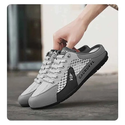 2025 Nuove slip-on casual da uomo: mezze pantofole durevoli, comode, traspiranti ed eleganti