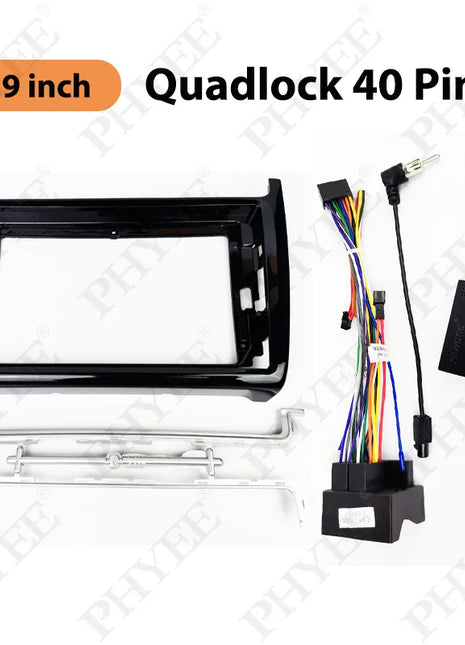 Telaio pannello radio per VW Polo 2012 a 2017, adattatore cablaggio quadlock, decodificatore CAN Bus, per multimediale Android 16 pin 9"