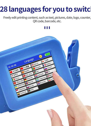 EURANNIT XMINI 12.7mm Portable Mini Inkjet Printer with Fast Dry Ink for Logo Expire Date QR Barcode Batch Number Label Printer
