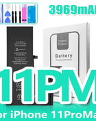 0 Cycle High Capacity Battery For iPhone 11 11Pro 12Pro 12 13 14 13Pro 14Pro Max Mini Phone Bateria + Free Tool Kit