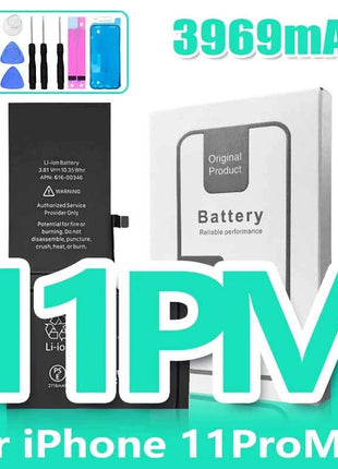 0 Cycle High Capacity Battery For iPhone 11 11Pro 12Pro 12 13 14 13Pro 14Pro Max Mini Phone Bateria + Free Tool Kit
