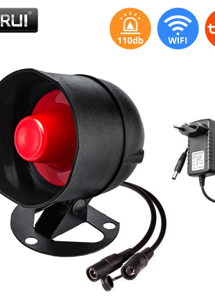 KERUI Tuya Smart WIFI Sistema di Allarme di Sicurezza Kit 110dB Wireless Forte Sirena Interna/Esterna Corno Casa Antifurto Sensore Porta di Movimento