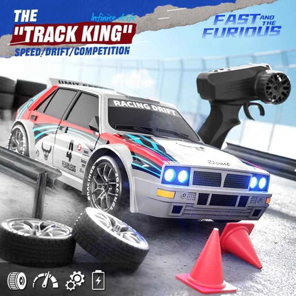 2025 New 4WD RC Car 1:24 Scale Four-wheel Drive Drift With Two Speed Settings 20 km/h LED Light Children Toys Rechargeable SG204