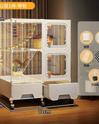 Multi-Level Wire Squirrel Cage, Extra Tall Sugar Glider Habitat, Oversized Chinchilla Villa Cage, Easy-Clean Pet Play House