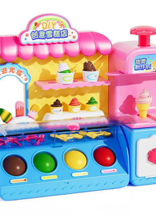 Ice Cream Machine with Music and Lights – Educational Play-Doh Toy for Kids, Birthday Gift