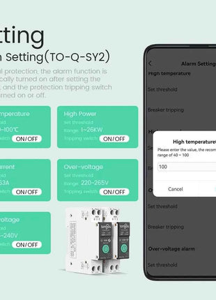 TUYA WiFi/ZigBee MCB Smart Circuit Breaker Over Current Under Voltage Protection Power Metering 1-63A Remote Control Switch
