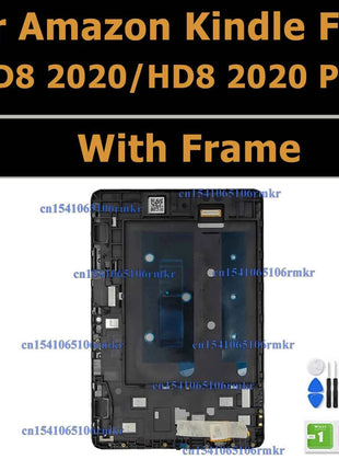 Display LCD per Amazon Fire HD 8 (2017/2020/2022) - Touch Screen Digitizer Ricambio K72LL4 KFONWI SX034QT