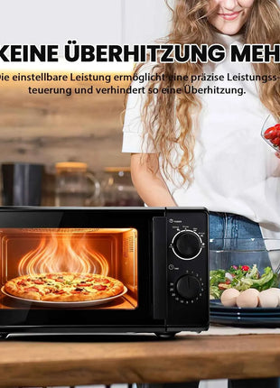 Forno a Microonde Compatto 20L - 5 Livelli di Potenza, Timer, Scongelamento