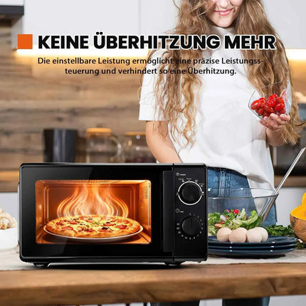 Forno a Microonde Compatto 20L - 5 Livelli di Potenza, Timer, Scongelamento