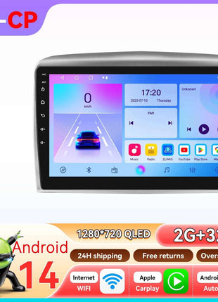 Hizpo 8Core 2Din AI Android 14 Car Radio For Lancia Ypsilon 2006-2011 Car Multimedia GPS 4G Carplay 360Camera By Snapdragon 6115