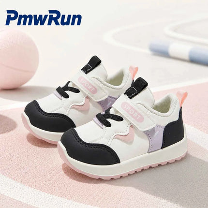 Scarpe sportive in pelle PU per bambini, patchwork, moda, sneakers per bambini, calzature da corsa impermeabili per ragazzi e ragazze