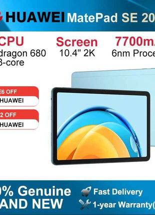 2023 WiFi/LTE HUAWEI MatePad SE 10.4 Inch 2K Tablet 6GB/8GB 128GB CPU Snapdragon 680 HarmonyOS 3 7700mAh
