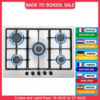 Piano Cottura a Gas Topstrong 5 Fuochi Inox Da Incasso - Gas Naturale e GPL YYEUGCT-S05