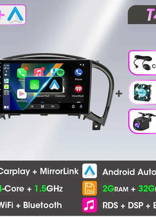 Srnubi Car Radio for Nissan Juke YF15 2010 - 2014 Carplay 4G Multimedia Video Player Navigation GPS WIFI Android Auto Autoradio