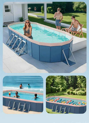 Nuova piscina pieghevole non gonfiabile per la famiglia Summer Water Party Home Outdoor Garden Backyard 1.6m 2.1m 2.6m 3m 3.6m