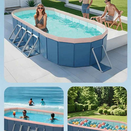 Nuova piscina pieghevole non gonfiabile per la famiglia Summer Water Party Home Outdoor Garden Backyard 1.6m 2.1m 2.6m 3m 3.6m