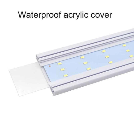 Aquarium LED Light Super Slim Fish Tank Aquatic Plant Grow Lighting Waterproof Bright Clip Lamp Blue LED 18-72cm for Plants 220v