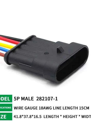 5/20/100sets HID Waterproof Connectors 1/2/3/4/5/6 Pin Car Electrical Wire Connector Plug Truck Harness with 15CM Wire Cable