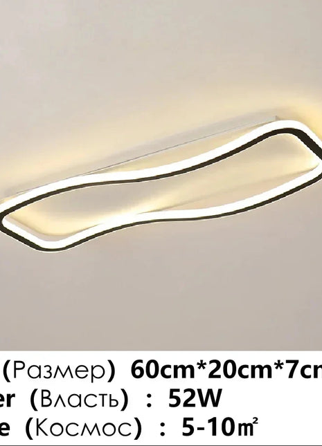 Moderna onda creativa corridoio balcone lampada da soffitto a LED camera da letto guardaroba corridoio luce decorazioni per la casa lampadario a soffitto apparecchio per ufficio