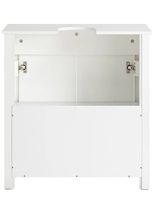 SoBuy Mobile Sottolavabo da Bagno con 2 Ante e Ripiano Regolabile 60x65.5x34 cm – Bianco