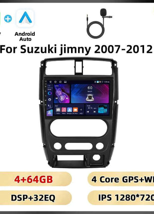 Podofo 8Core AI Voice Car Audio For Suzuki Jimny 2007-2012 Multimedia Player Android Auto Carplay WIFI 4G Bluetooth Car Stereo