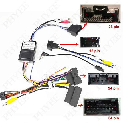 Adattatore Cablaggio con Decodificatore CAN Bus, Supporto SYNC, Adattatore Radio Android a 16 Pin (Sostituisce CD), per Ford Mustang 15 - 20