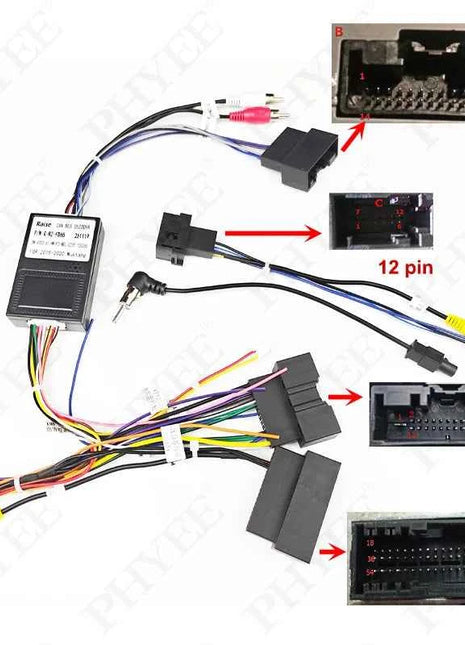Adattatore Cablaggio con Decodificatore CAN Bus, Supporto SYNC, Adattatore Radio Android a 16 Pin (Sostituisce CD), per Ford Mustang 15 - 20