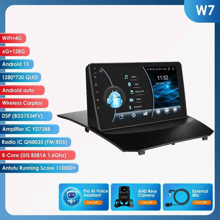 For Ford Fiesta Mk7 2009-2017 Wireless CarPlay for Apple Android Auto Car Radio GPS RDS WiFi 4G 8Core Multimedia Stereo 2din SWC