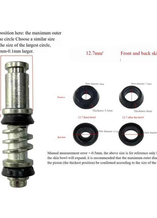 Kit Guarnizioni Pistone Freno a Disco per Moto/Elettriche 10mm-22.2mm, Guarnizione Olio Anteriore e Posteriore - 1 Set