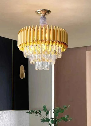AuroraRealm Illuminazione Lampadario a soffitto in cristallo a LED Villa di lusso Soggiorno Sala da pranzo Lampada a sospensione da cucina Lampada a sospensione per la casa