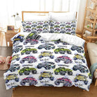 M-Monster Jam Bedding Set Single/Twin/Full/Queen/King Size Monster Jam F-F1 Bed Set Aldult Kid Bedroom Duvetcover Sets 3D Anime