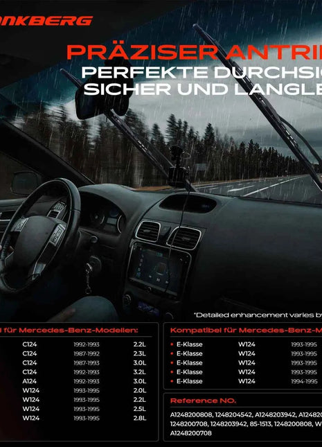 Motore tergicristallo Frankberg 1x anteriore per Mercedes-Benz C124 W124 S124 A124 A1248200808 1248204542 A1248203942