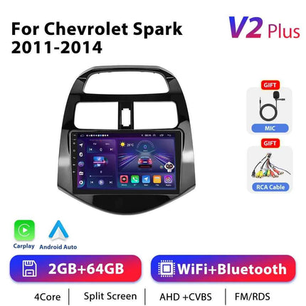 Podofo 4G CarPlay Android Radio For Chevrolet Spark 2011-2014 Car Intelligent System 2din GPS Stereo Head Unit Multimedia Player