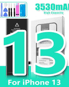 0 Cycle High Capacity Battery For iPhone 11 11Pro 12Pro 12 13 14 13Pro 14Pro Max Mini Phone Bateria + Free Tool Kit